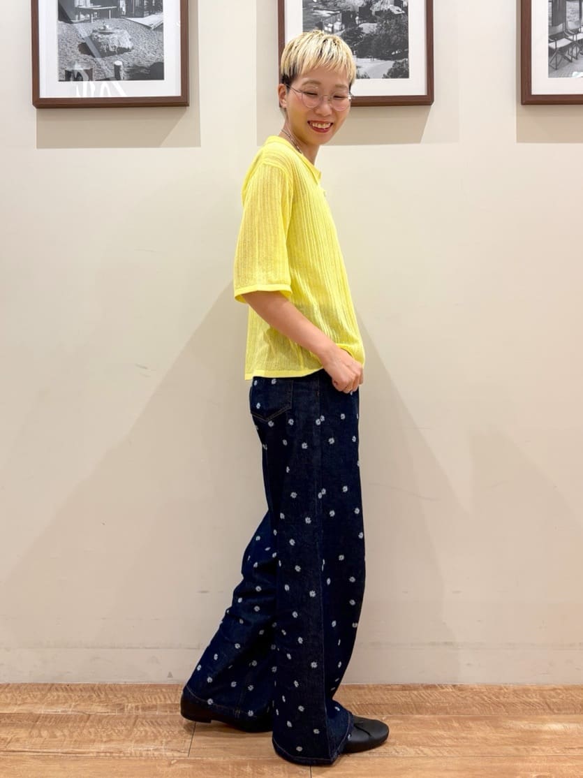 Ayumiさんの「SHOO･LA･RUE｜【洗える/S-LL】大人のシアー感 キラキラ リブニット」を使ったコーディネート