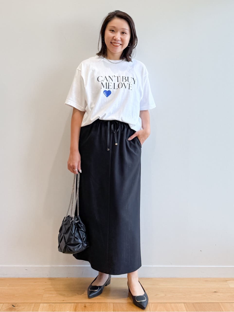 yuka.aさんの「OPAQUE.CLIP｜ロックTシャツ別注アソート【GREEN DAY／METALLICA／THE BEATLES】」を使ったコーディネート