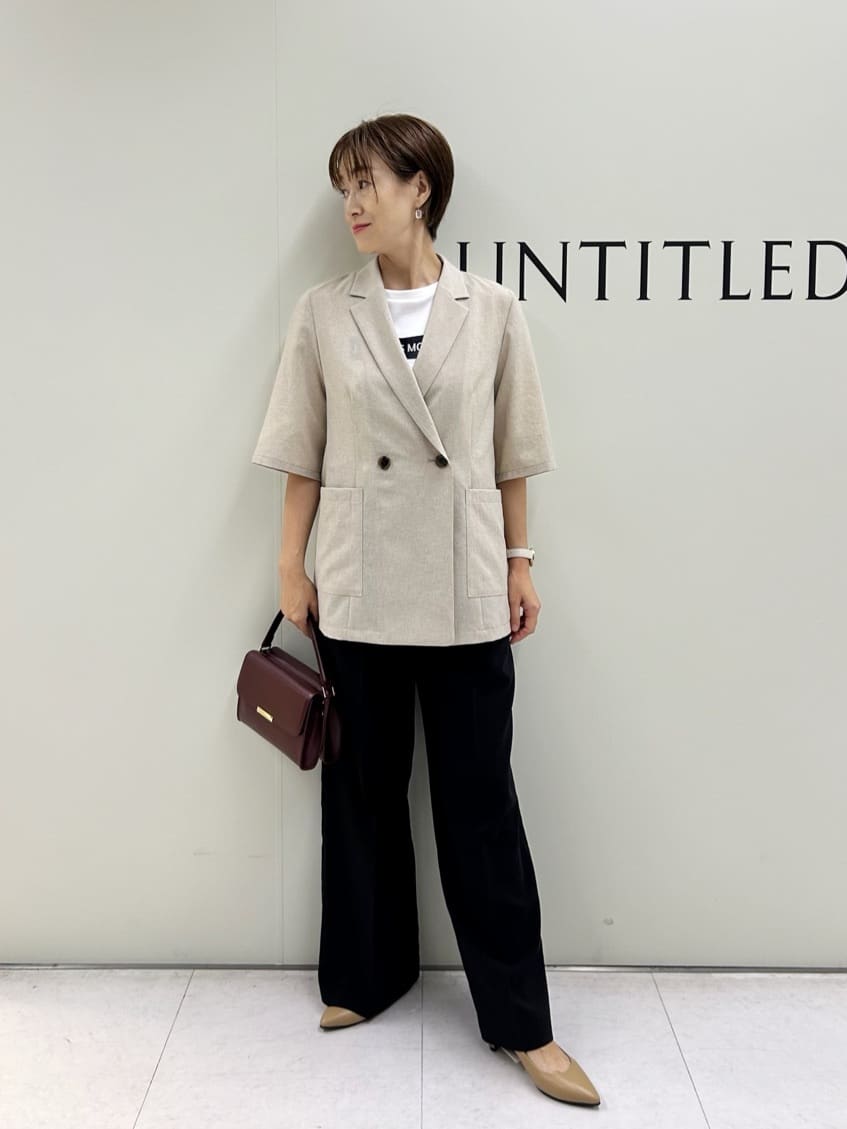 Mikiさんの「UNTITLED｜【吸水速乾/洗える】ハーフスリーブジャケット」を使ったコーディネート