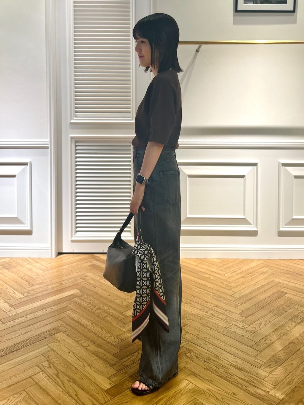 cocoさんの「DRESSTERIOR｜ヴィンテージ加工ワイドデニムパンツ」を使ったコーディネート