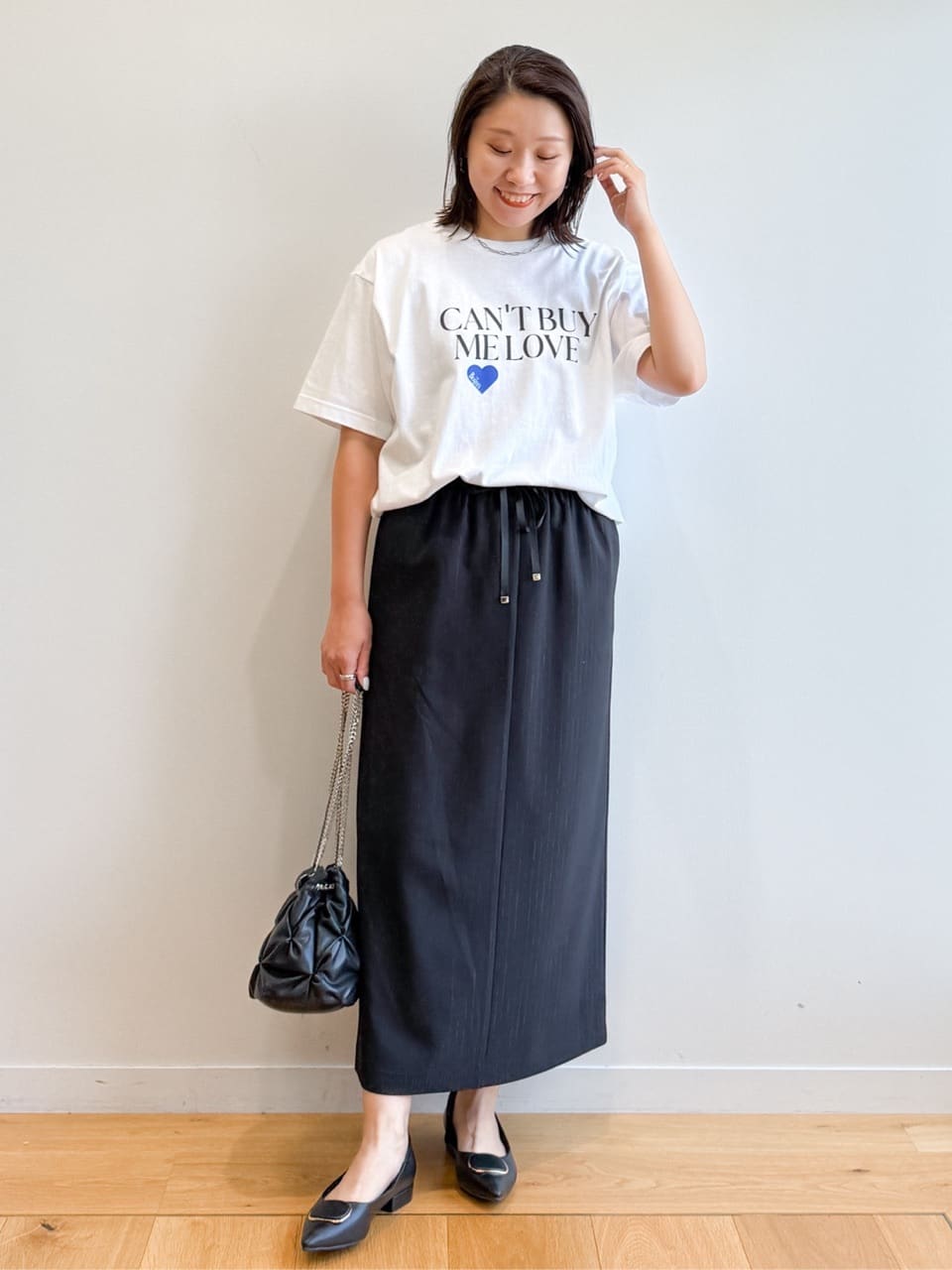 yuka.aさんの「OPAQUE.CLIP｜ロックTシャツ別注アソート【GREEN DAY／METALLICA／THE BEATLES】」を使ったコーディネート