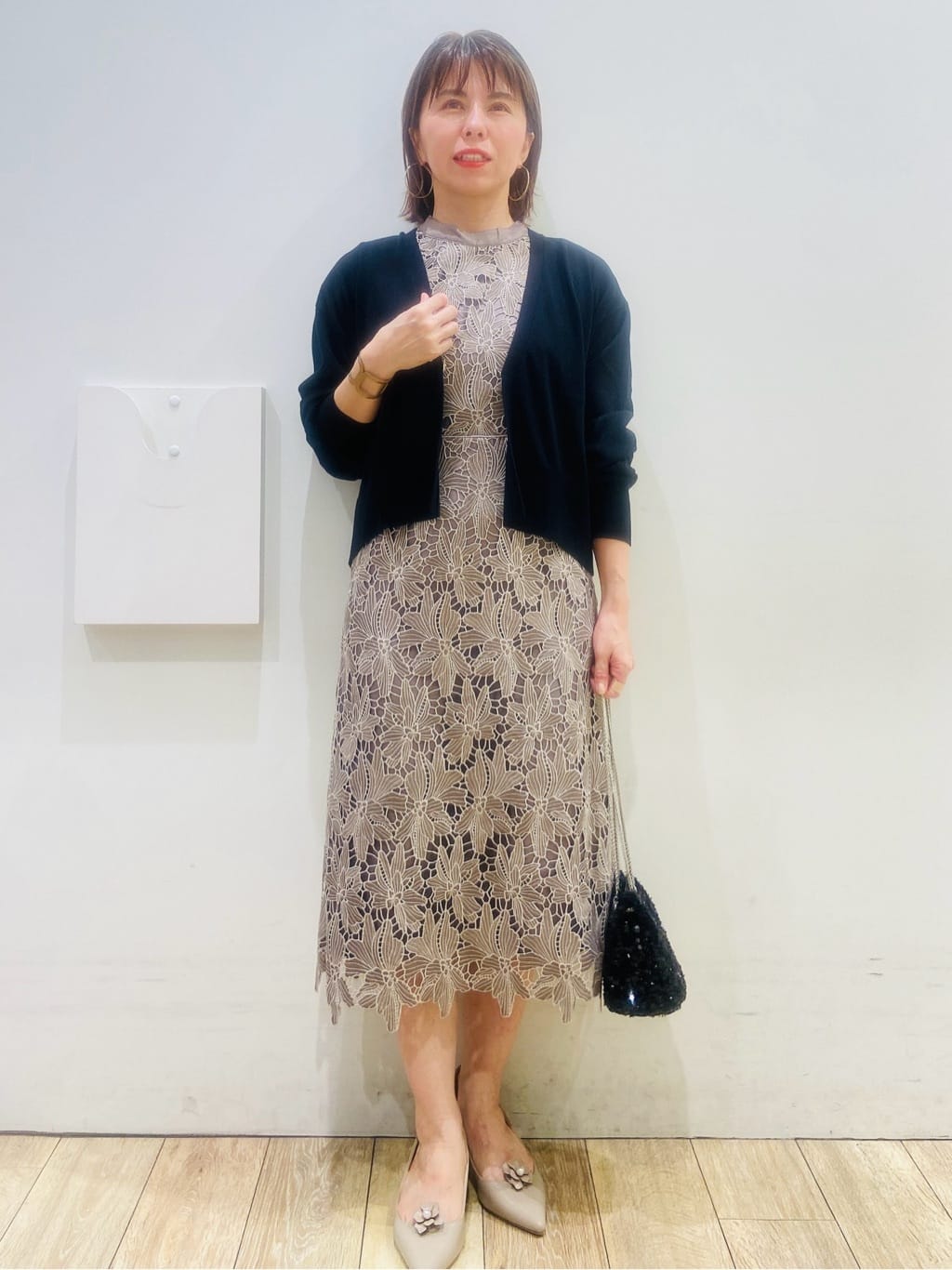 YUKOさんの「index｜《5色展開》コンパクトショートカーディガン【洗濯機洗い可】」を使ったコーディネート