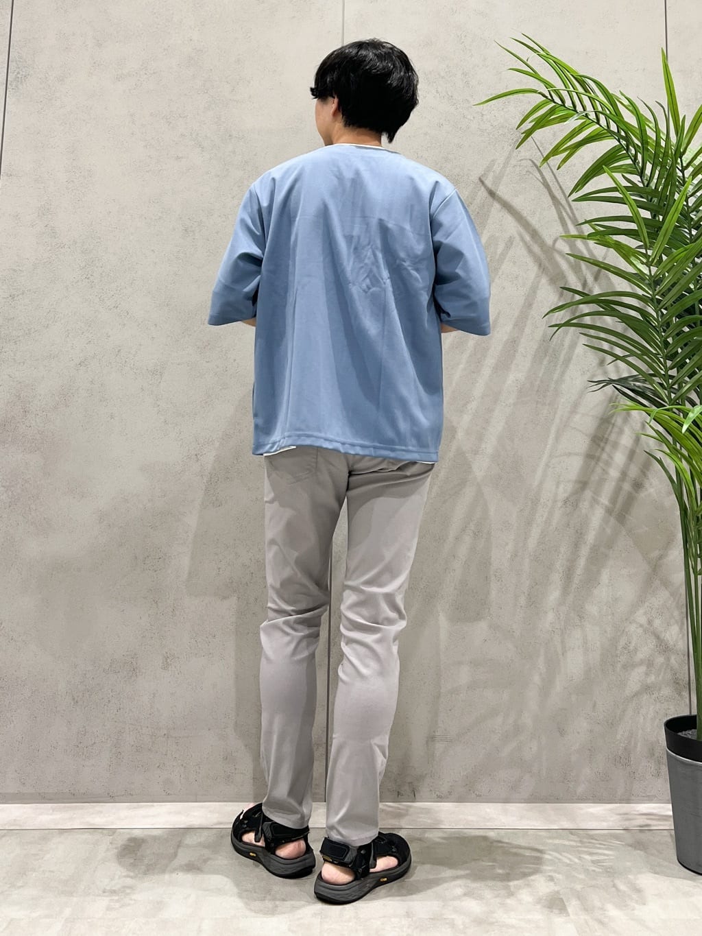 SHI-MAさんの「THE SHOP TK｜五分袖カーディガン+半袖Tシャツセットアイテム 洗濯機OK」を使ったコーディネート