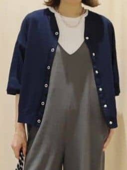 toyaさんの「Dessin｜【洗える】リブノースリーブニット」を使ったコーディネート