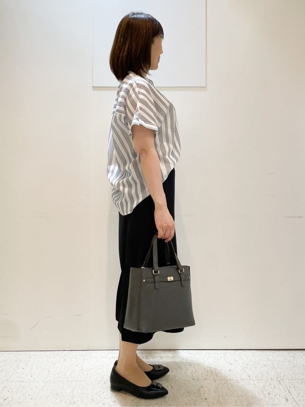 めいさんの「Reflect｜【洗える】ドビーストライプブラウス」を使ったコーディネート