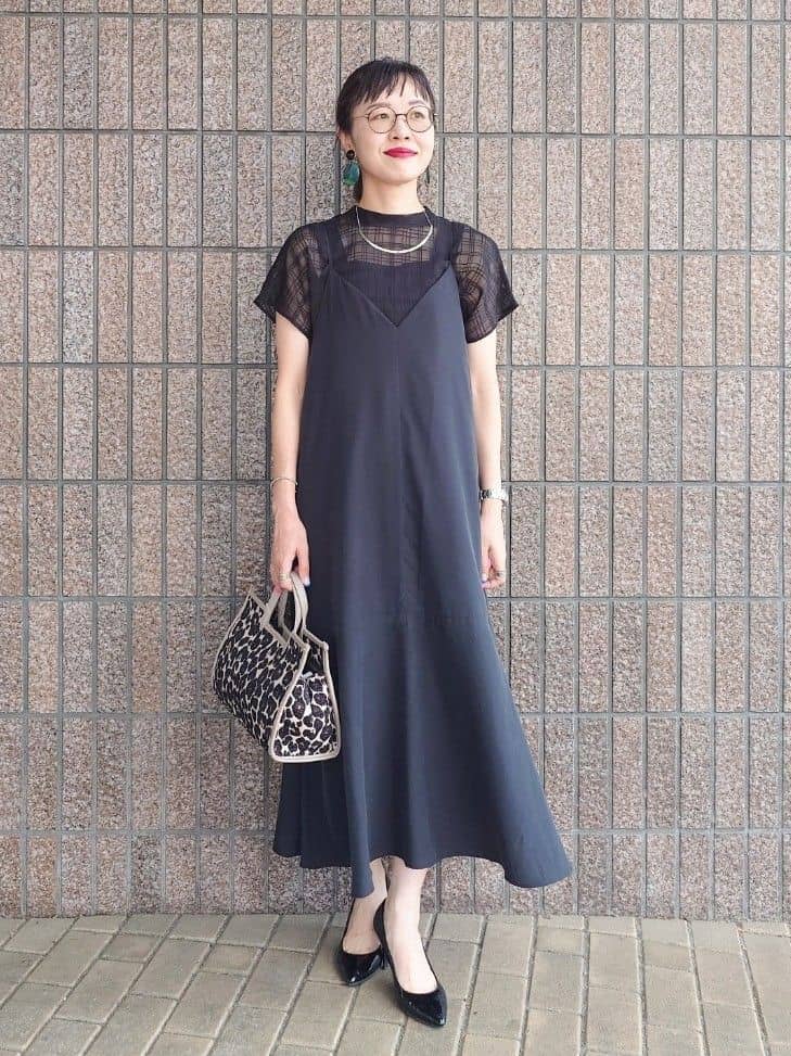 MUTSUKOさんの「UNTITLED｜【シアー】チェックスタンドネックブラウス」を使ったコーディネート