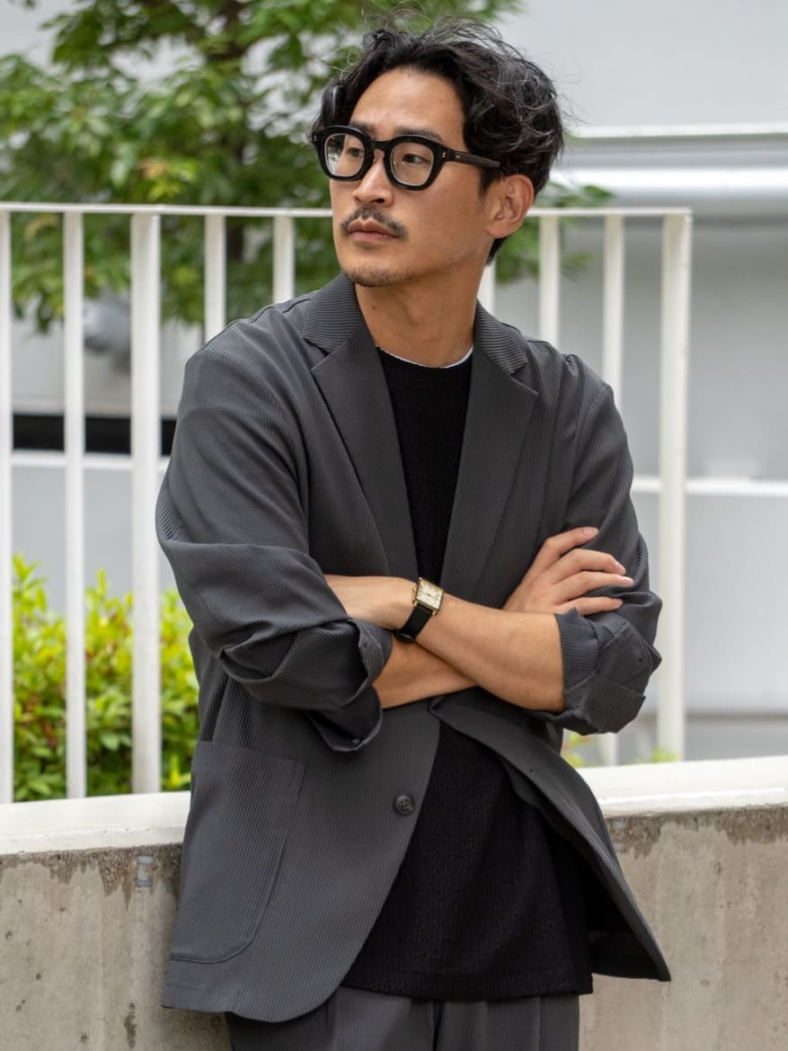 FUMIYAさんの「THE SHOP TK｜【Begin/ビギン10月号掲載】楊柳スマートジャケット　軽量/洗濯機OK/セットアップ可」を使ったコーディネート