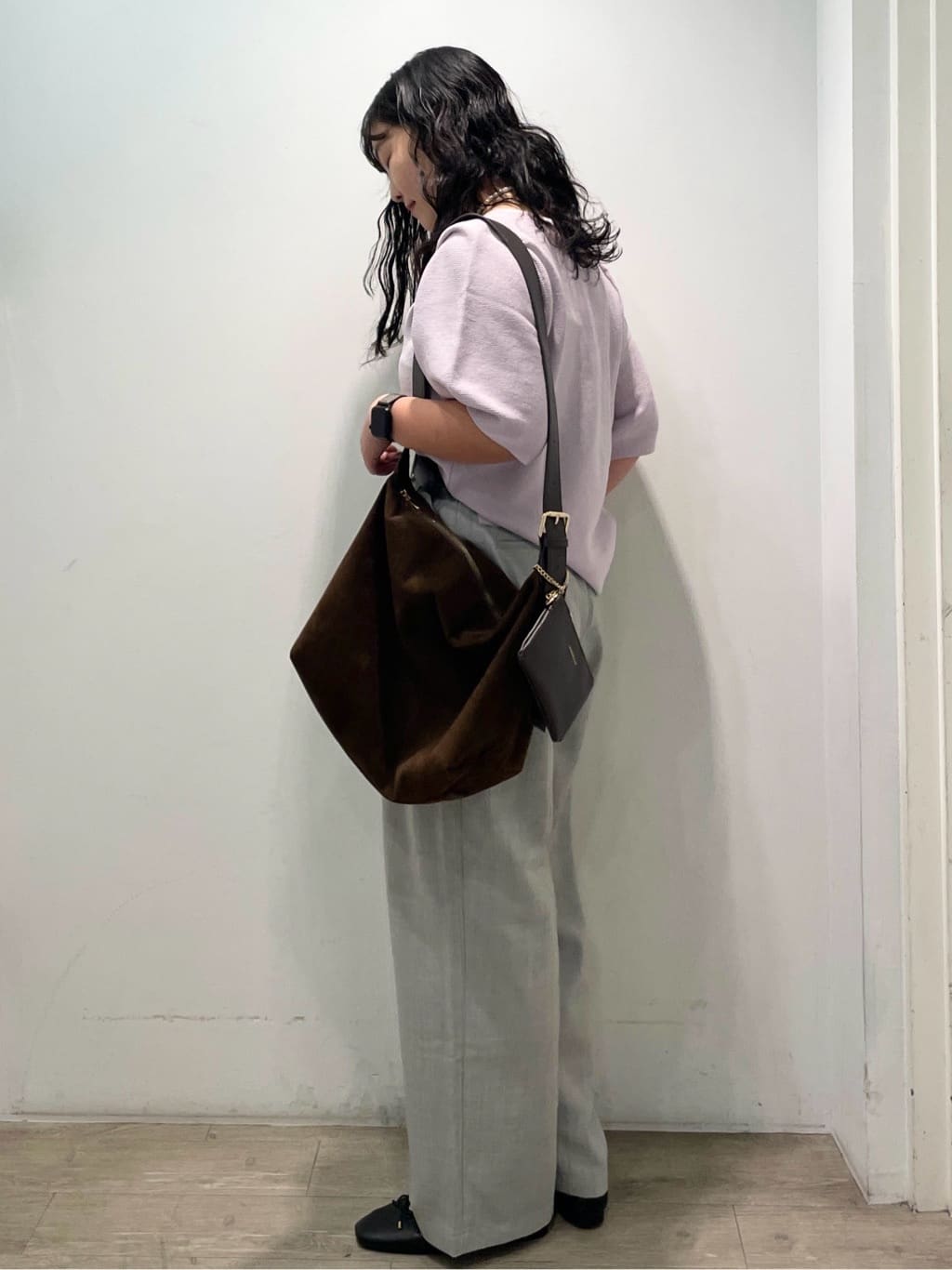 sumicaさんの「OPAQUE.CLIP｜ガーターボリュームスリーブニット【UVケア／洗濯機洗い可】」を使ったコーディネート
