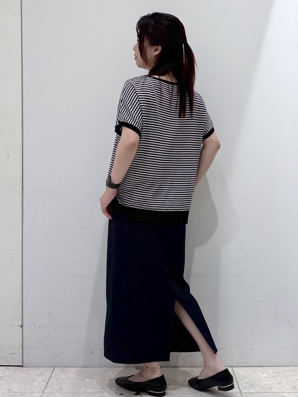 mameさんの「OPAQUE.CLIP｜《6色展開／S-LLサイズ》ドルマンスリーブニット【UV／接触冷感／洗濯機洗い可／抗ピル】」を使ったコーディネート