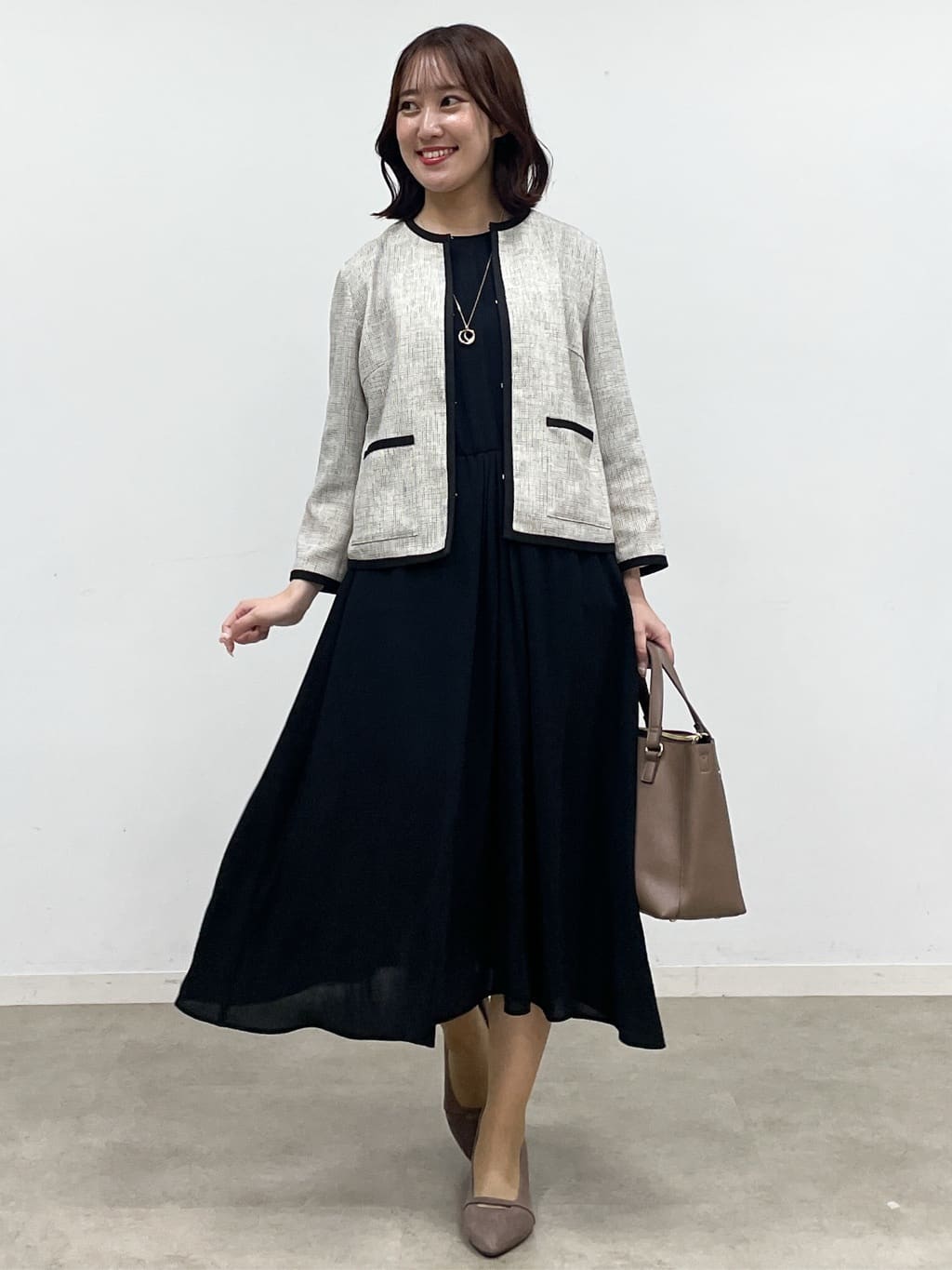 yukariさんの「Reflect｜【軽い着心地】メッシュツイードジャケット」を使ったコーディネート
