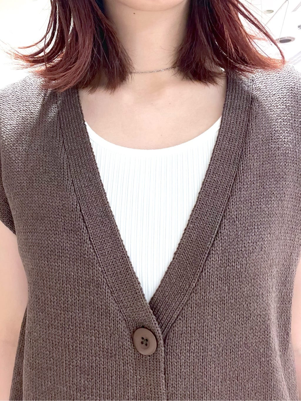 Makinoさんの「Dessin｜【洗える】フレンチスリーブニットベスト」を使ったコーディネート
