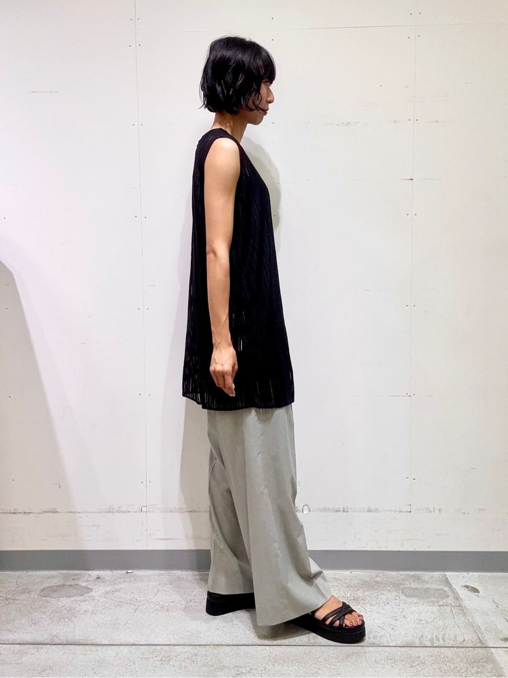 naoさんの「INDIVI｜【洗える／セットアップ可能】ラッセルチュニック」を使ったコーディネート