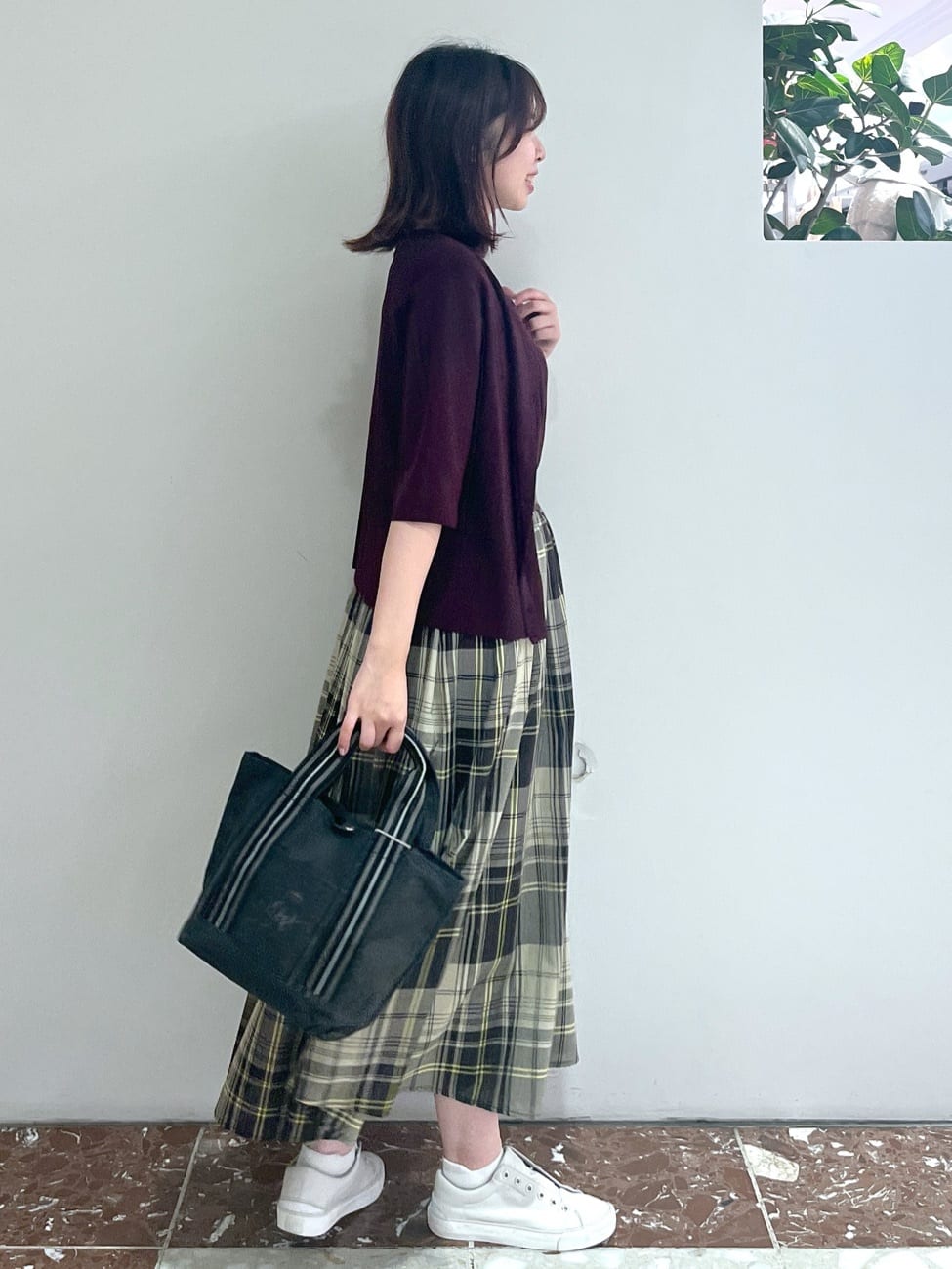 Makinoさんの「Dessin｜【UVカット/洗える】2WAY五分袖カーディガン」を使ったコーディネート
