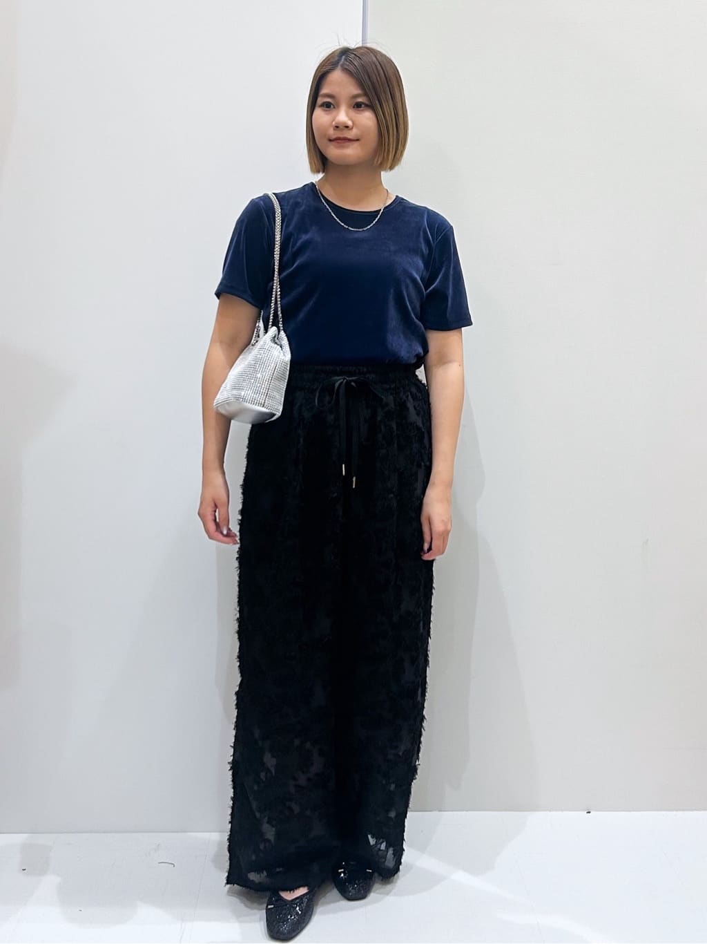 suzukaさんの「OPAQUE.CLIP｜フロッキーチュールTシャツ【洗濯機洗い可】」を使ったコーディネート