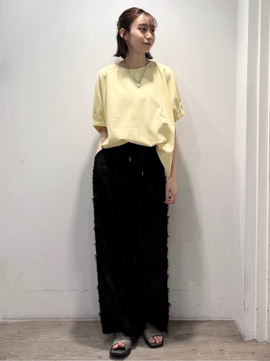 ぶまりんさんの「OPAQUE.CLIP｜ギャザードルマンスリーブトップス【UV／吸水速乾／洗濯機洗い可】」を使ったコーディネート