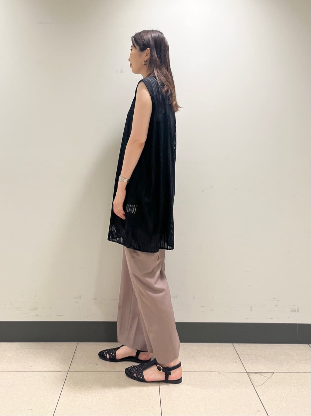 shokoさんの「INDIVI｜【洗える／セットアップ可能】ラッセルチュニック」を使ったコーディネート