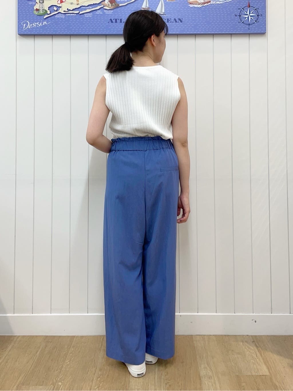 Mayaさんの「Dessin｜【ウエストゴム/洗える】リラクシーナイロンパンツ」を使ったコーディネート