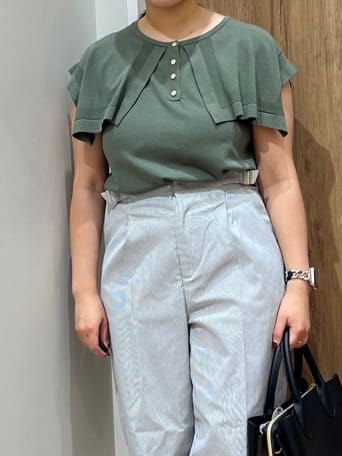 Reinaさんの「grove｜【ひんやり/UVカット】大人の可愛さ　セーラーカラーニット」を使ったコーディネート