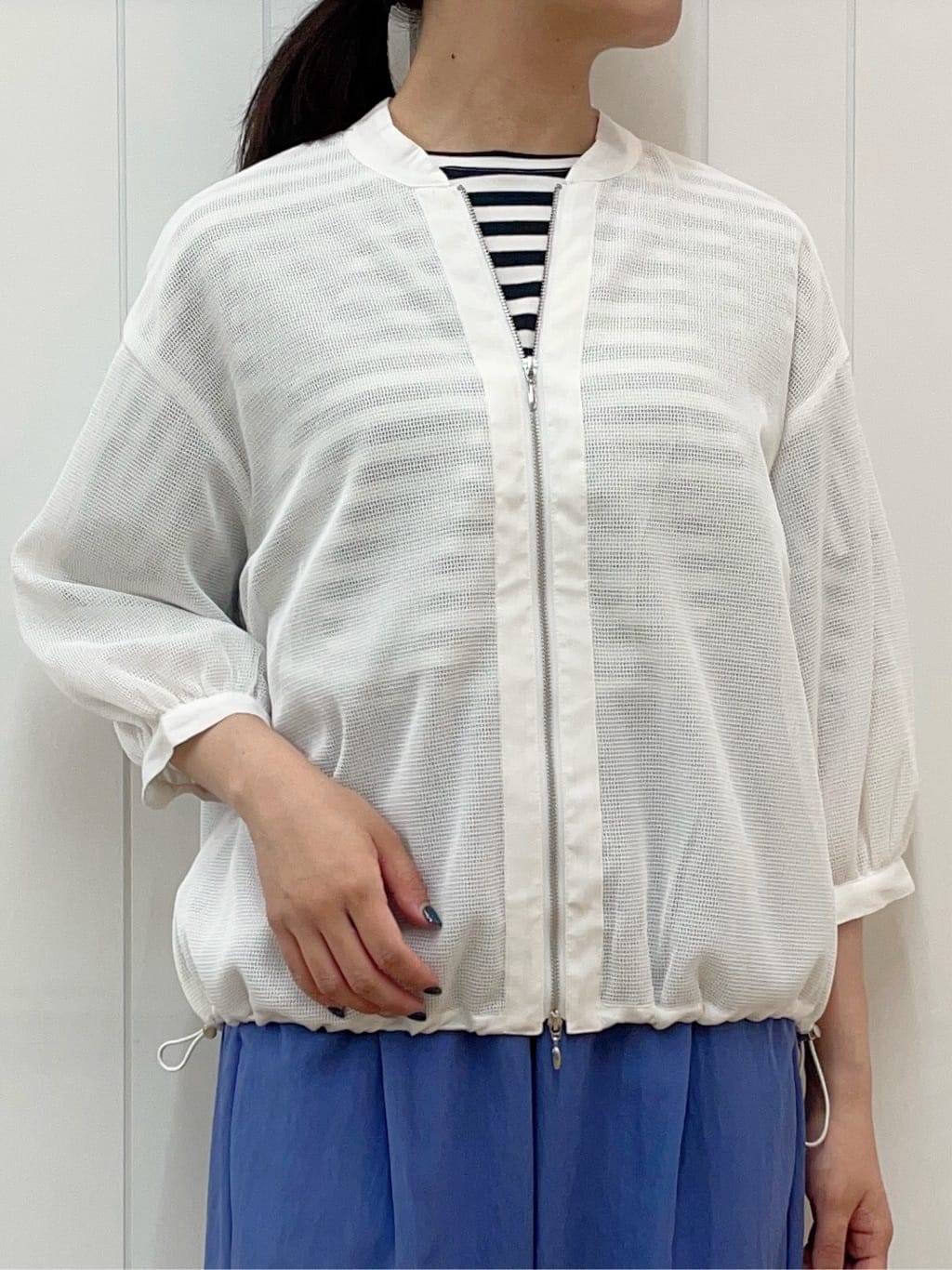 Mayaさんの「Dessin｜【洗える】メッシュシアージャケット」を使ったコーディネート