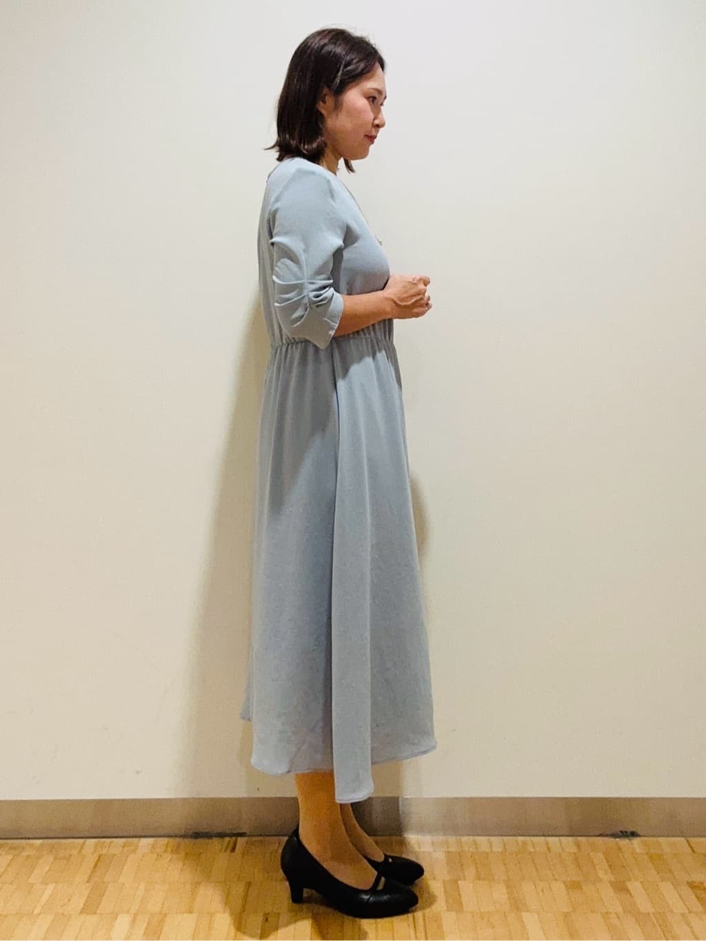 haseさんの「Reflect｜【吸水速乾／防しわ】シルキープリーツワンピース」を使ったコーディネート
