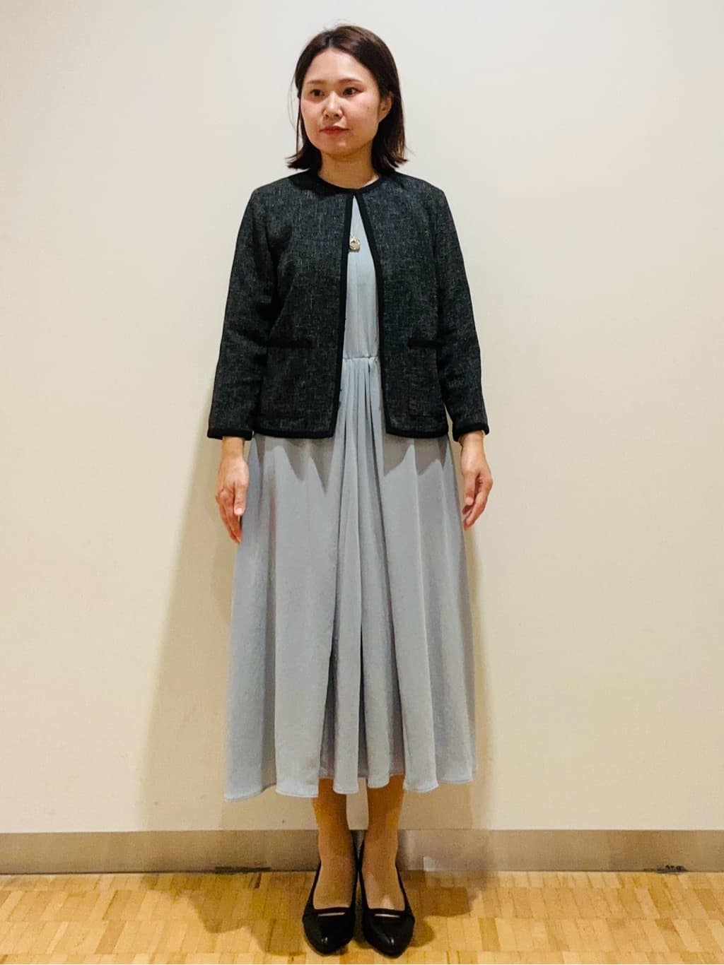 haseさんの「Reflect｜【吸水速乾／防しわ】シルキープリーツワンピース」を使ったコーディネート