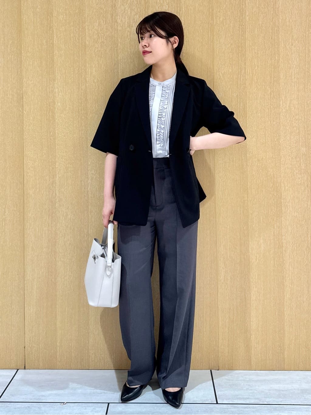 nanaさんの「UNTITLED｜【吸水速乾/洗える】ハーフスリーブジャケット」を使ったコーディネート