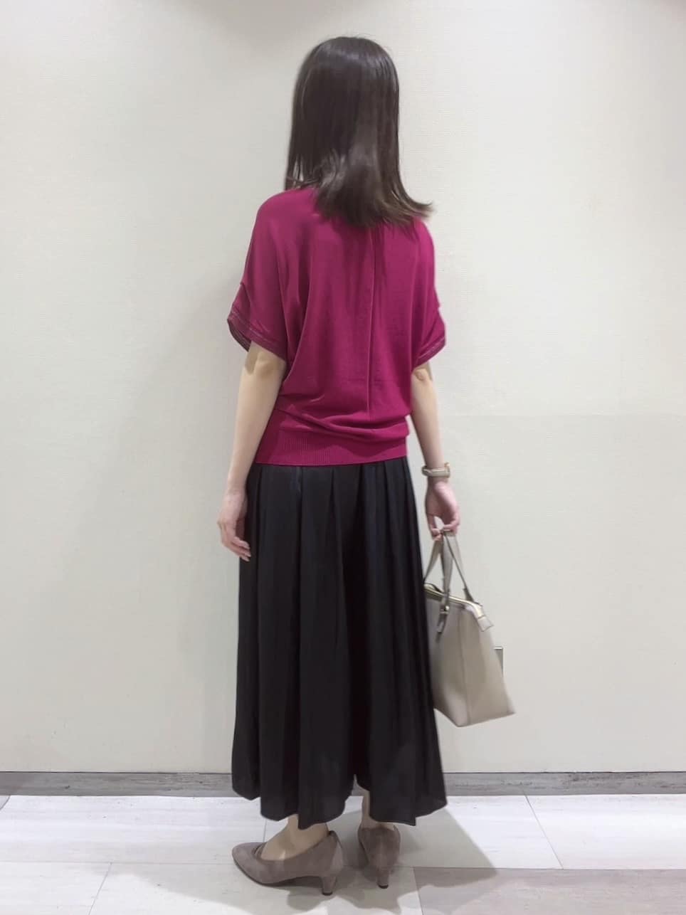 yukaさんの「Reflect｜【選べる7色◎／手洗い可／二の腕カバー】半袖ニット」を使ったコーディネート