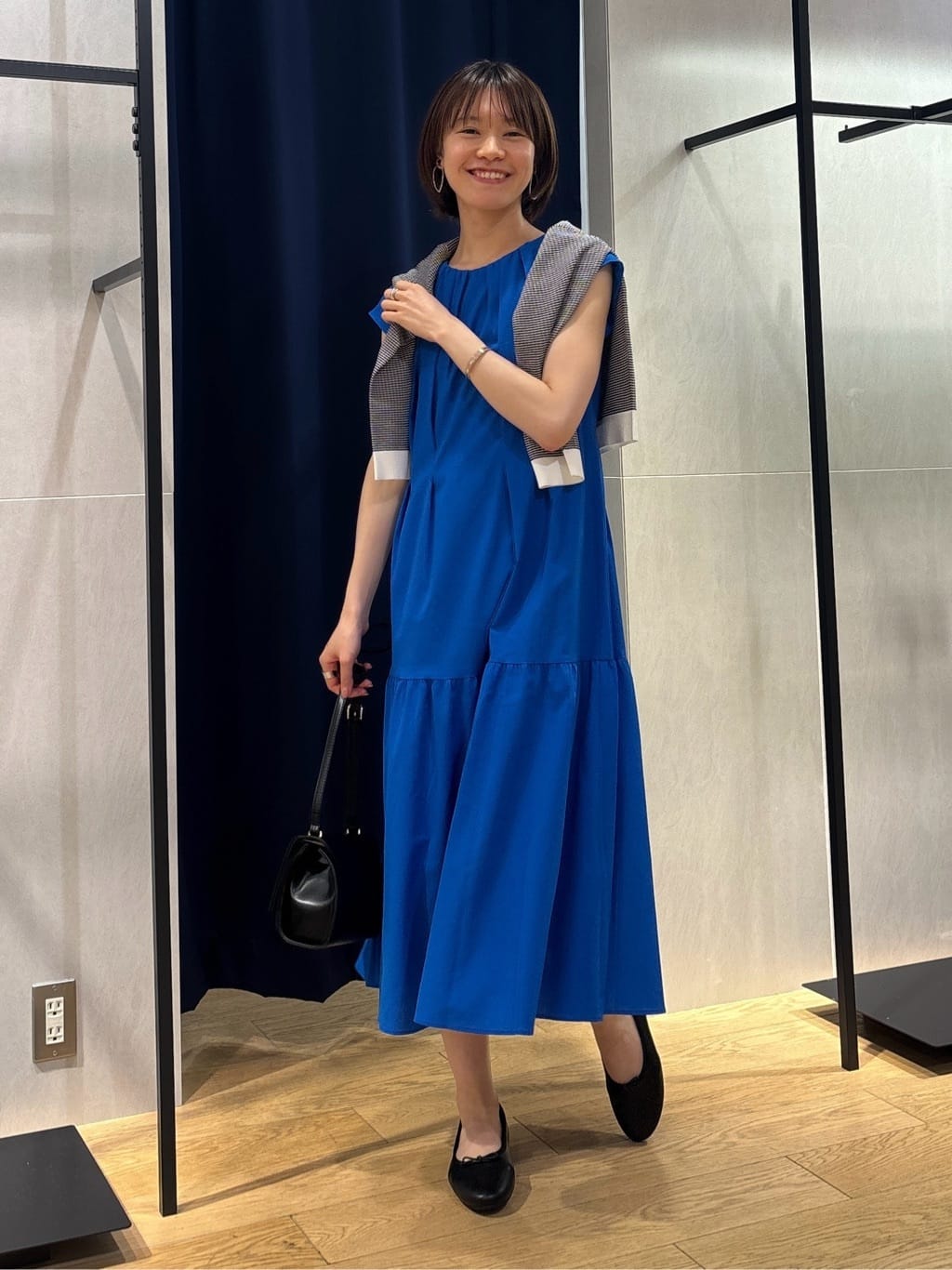 kanaeさんの「INDIVI｜【1枚でコーデ完成！】タックワンピース」を使ったコーディネート