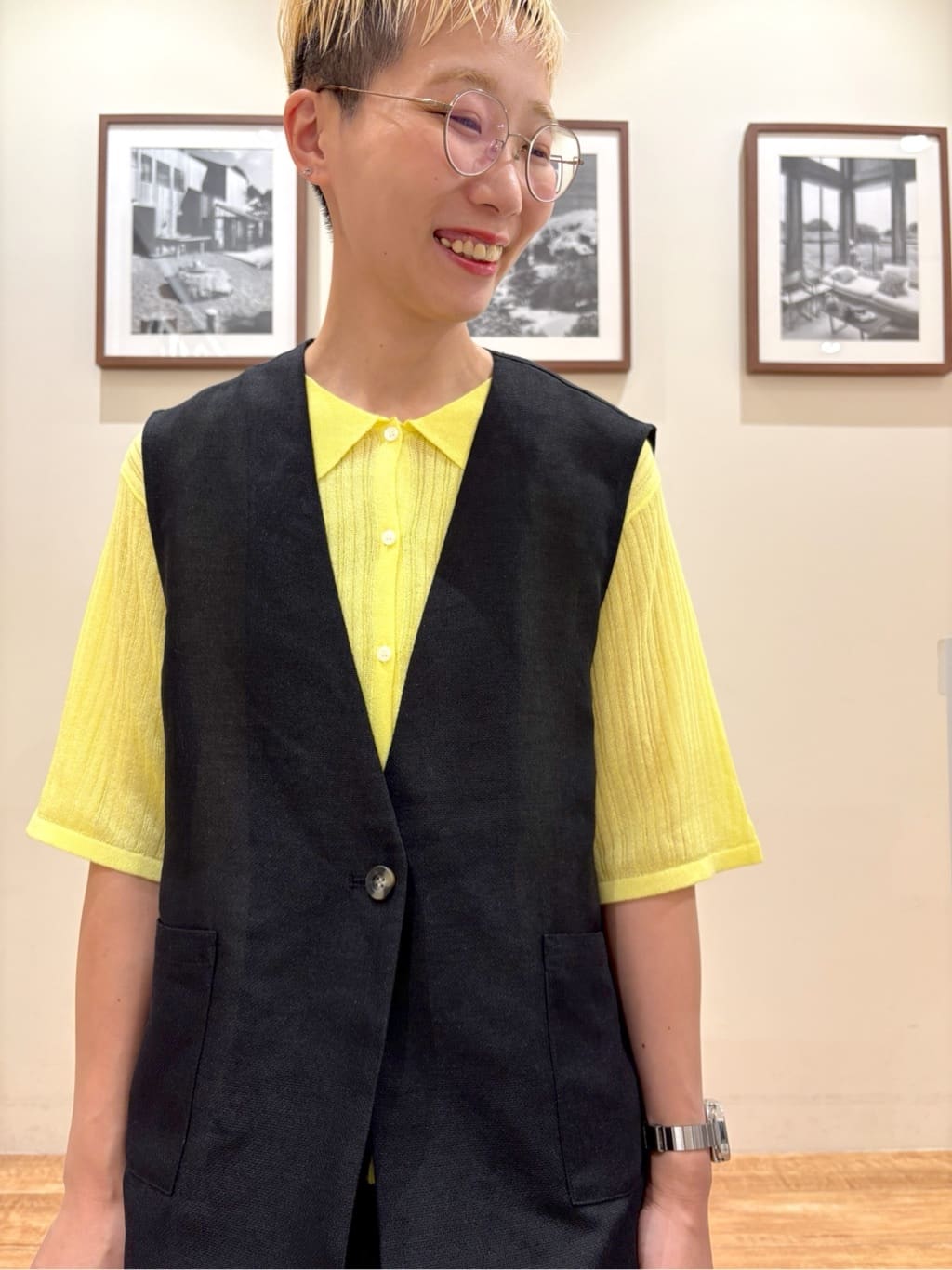 Ayumiさんの「SHOO･LA･RUE｜【洗える/S-LL】大人のシアー感 キラキラ リブニット」を使ったコーディネート
