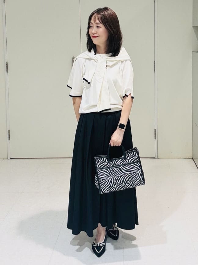 makiさんの「UNTITLED｜【アンサンブル可/薄手】ベーシッククルーネックカーディガン」を使ったコーディネート