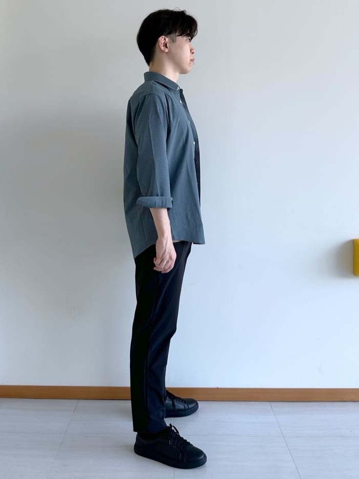 イッシーさんの「TAKEO KIKUCHI｜【COOL CITY WEAR】DotAir（R）サッカー シャツ」を使ったコーディネート