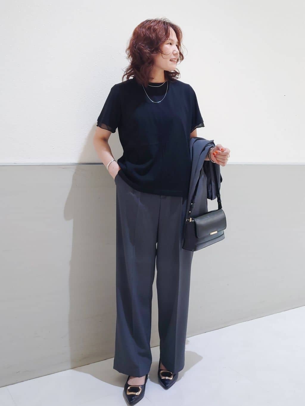 maruさんの「THE SHOP TK｜ノーカラージレ【セットアップ可/洗濯機OK】」を使ったコーディネート