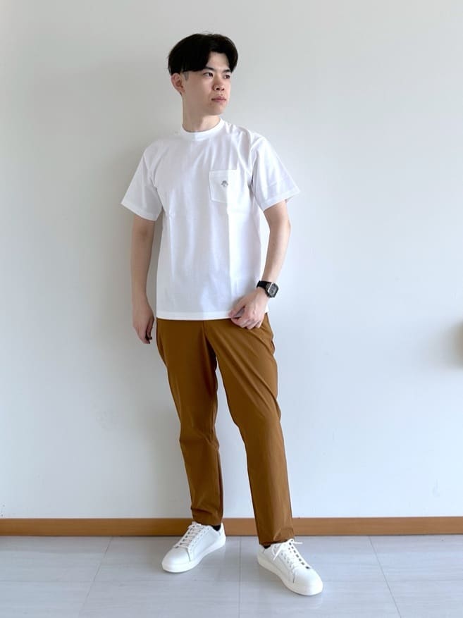 イッシーさんの「TAKEO KIKUCHI｜【COOL CITY WEAR】エアートール オープンカラーシャツ /接触冷感・通気性」を使ったコーディネート