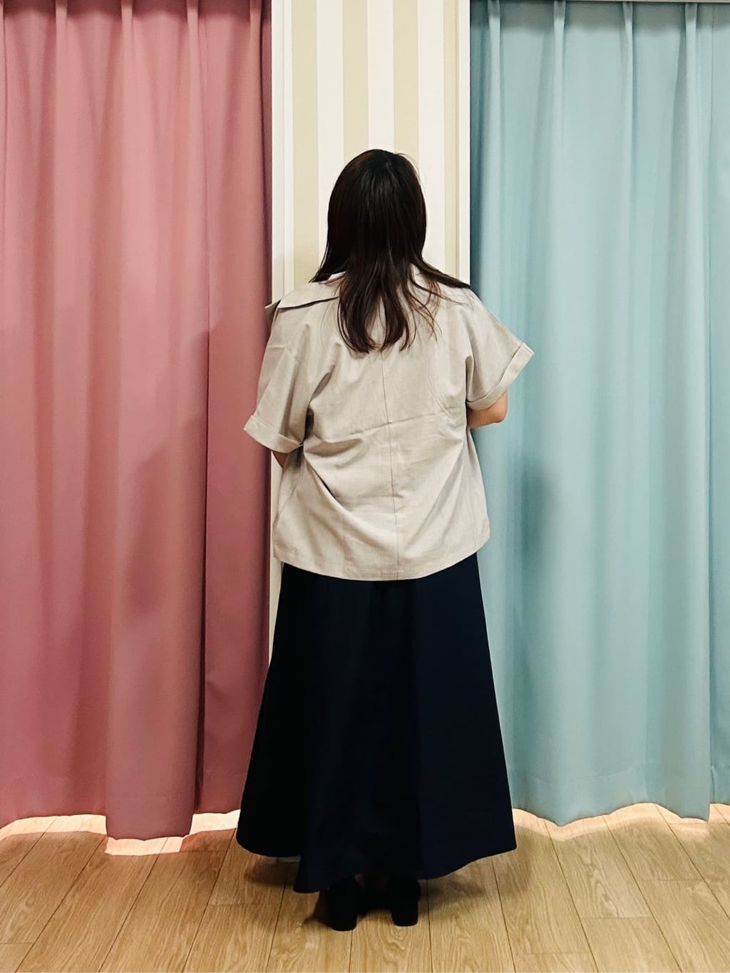 SHIiiさんの「SHOO･LA･RUE｜【S-LL】さらりと着たい大人のための 麻調半袖ジャケット」を使ったコーディネート