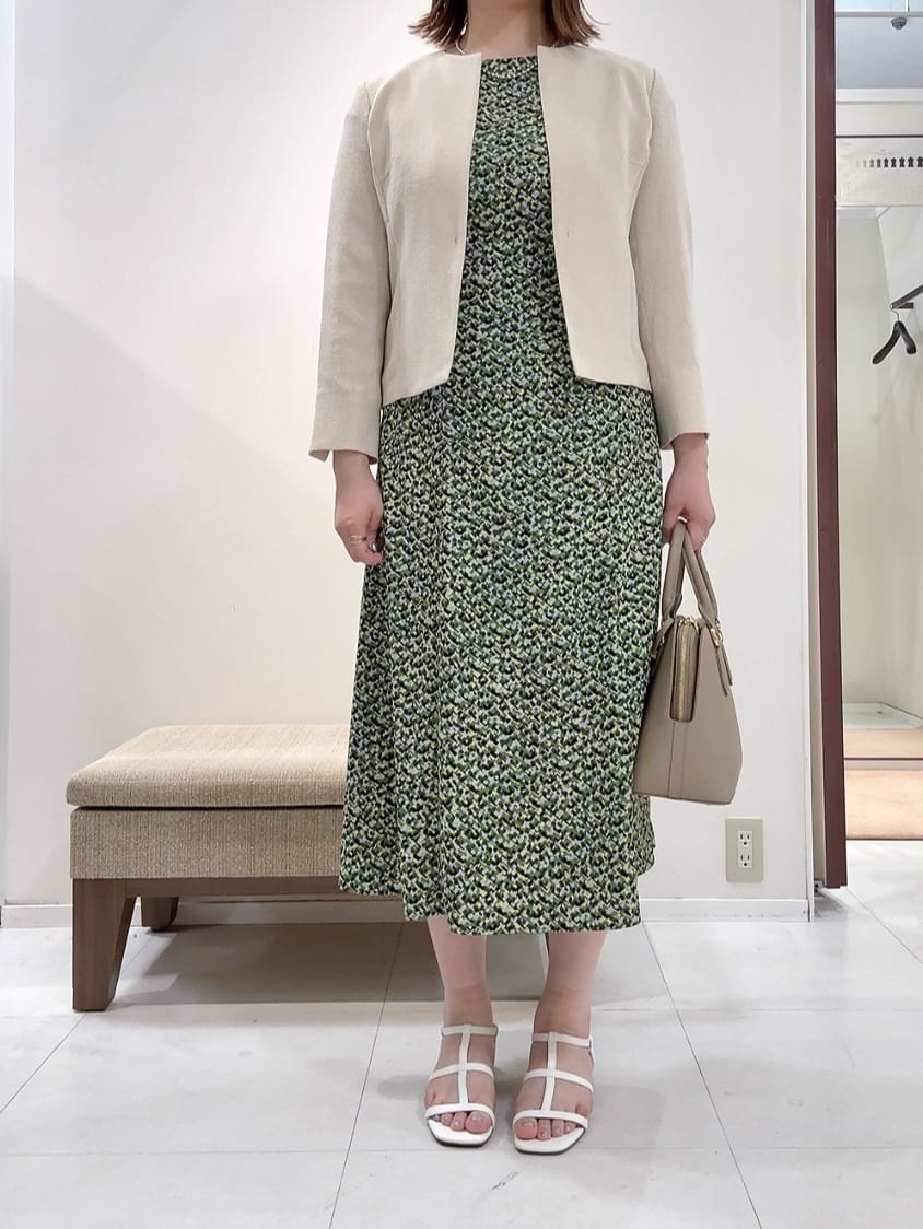 YUIさんの「UNTITLED｜【短丈/日本製】カラミ風メッシュ ノーカラージャケット」を使ったコーディネート
