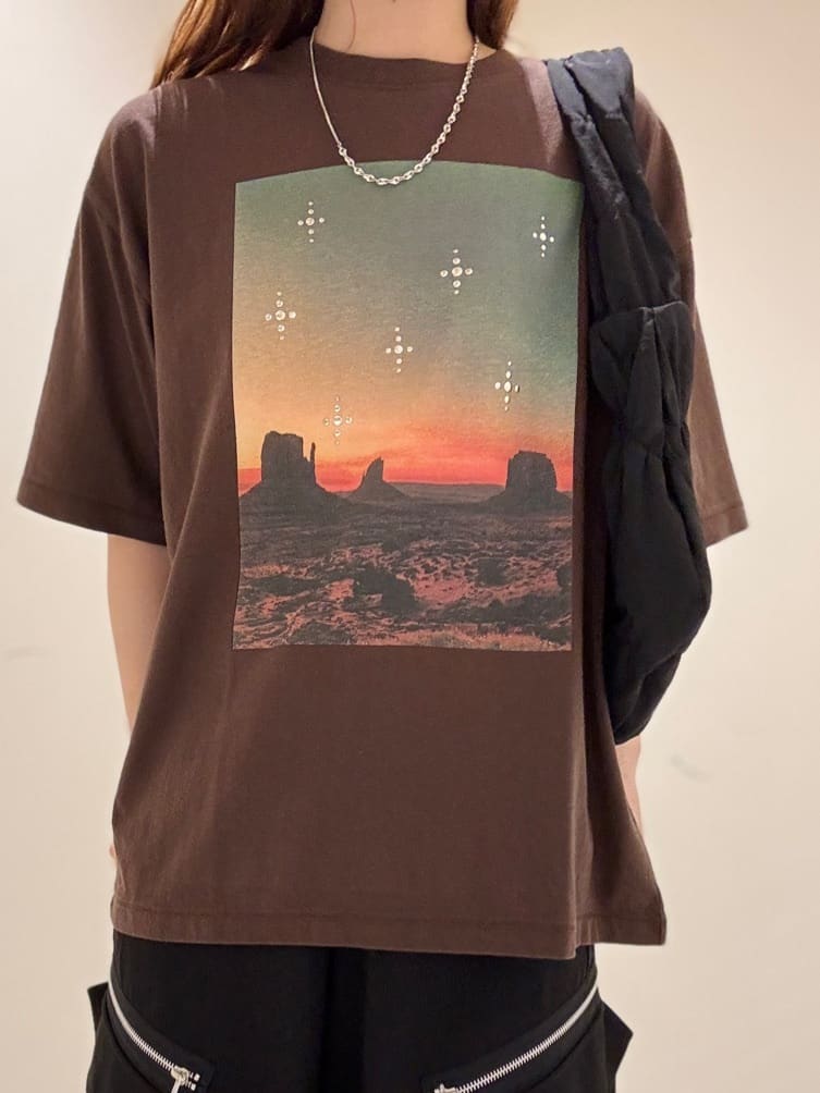 S.A.Oさんの「tk.TAKEO KIKUCHI｜ウェスタンフォトスタッズTシャツ」を使ったコーディネート