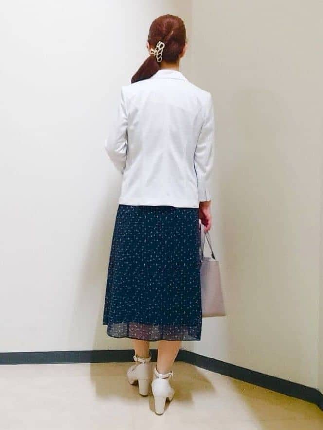 花さんの「Reflect｜【WEB先行カラーあり／マシンウォッシュ可／ナローベルト付き】オフボディツイードチェックワンピース」を使ったコーディネート