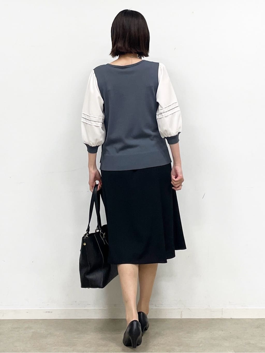 あやたかさんの「Reflect｜【WEB先行カラーあり／手洗い可】ジョーゼットスリーブ&times;ニット」を使ったコーディネート