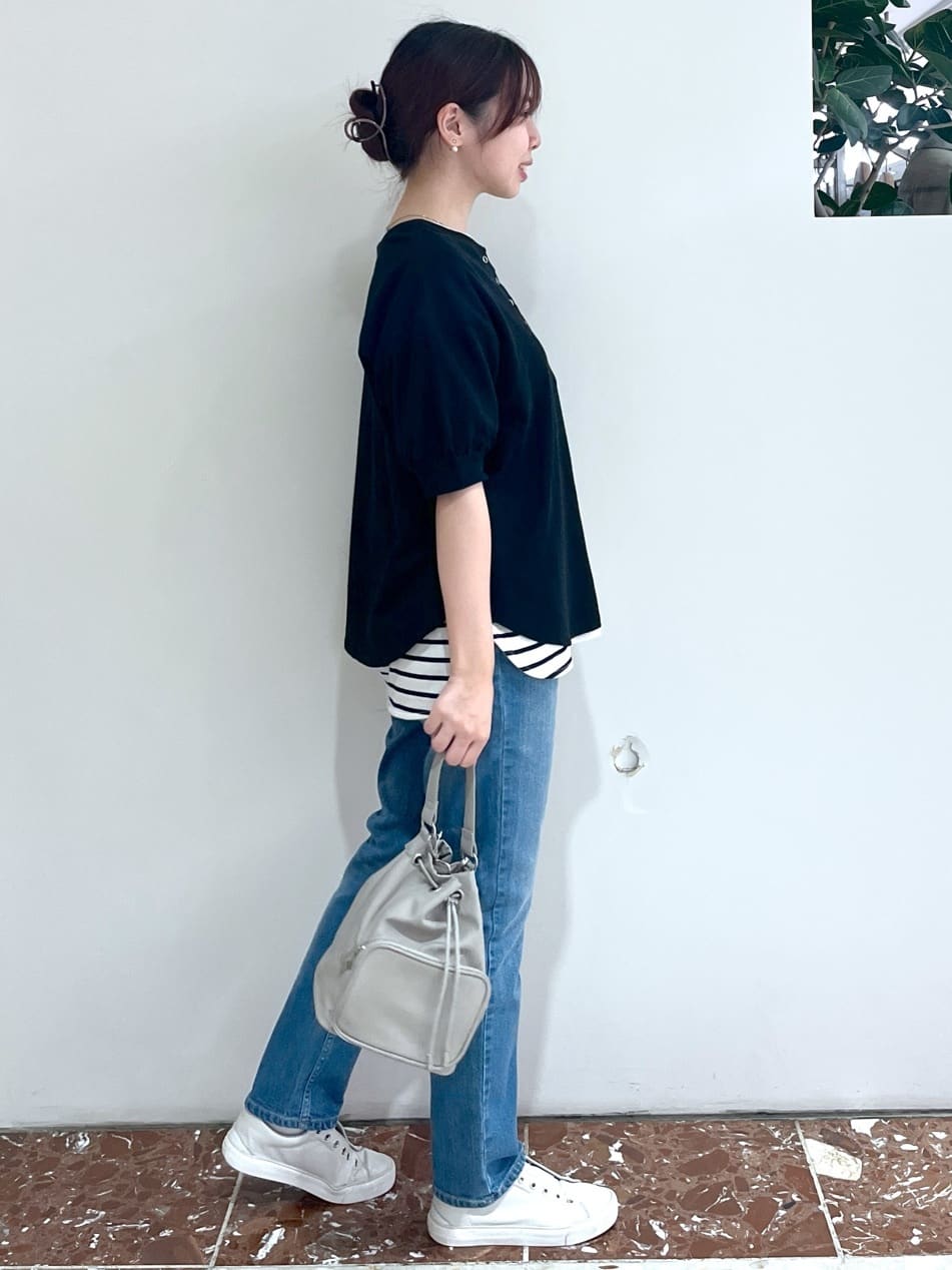 Makinoさんの「Dessin｜【360度可愛い/前後2WAY/洗える】ライトコットンヘンリーカットソー」を使ったコーディネート