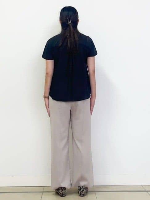 chisaさんの「Reflect｜【接触冷感／マシンウォッシュ可／ウエスト総ゴム】ワイドシルエットパンツ」を使ったコーディネート