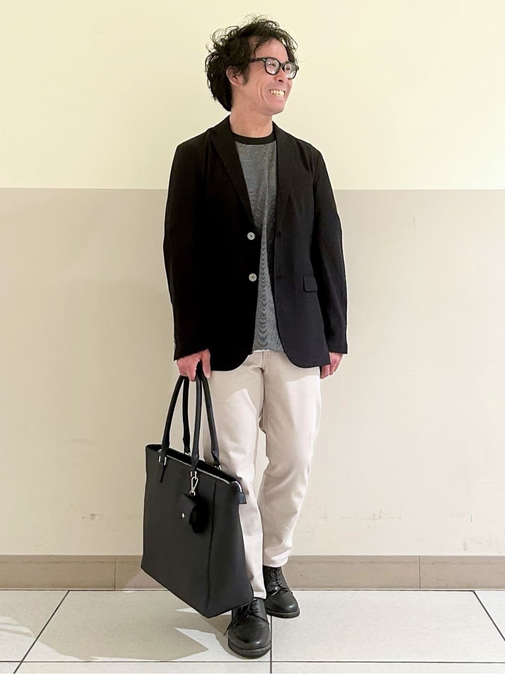 KENJI Iさんの「THE SHOP TK｜シャリルジャージ ジャケット　洗濯機OK/吸水速乾/イージーケア/セットアップ可」を使ったコーディネート
