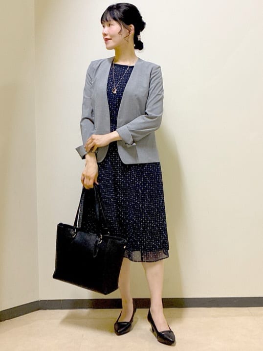  beni_gingerさんの「Reflect｜【WEB先行カラーあり／マシンウォッシュ可／ナローベルト付き】オフボディツイードチェックワンピース」を使ったコーディネート
