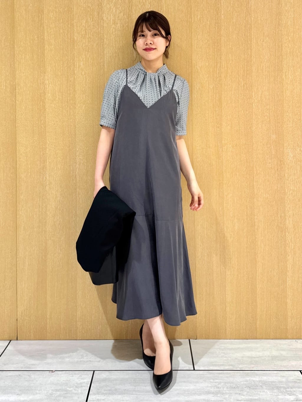 nanaさんの「UNTITLED｜【通勤/オフィス】ジオメ柄ボウタイブラウス」を使ったコーディネート