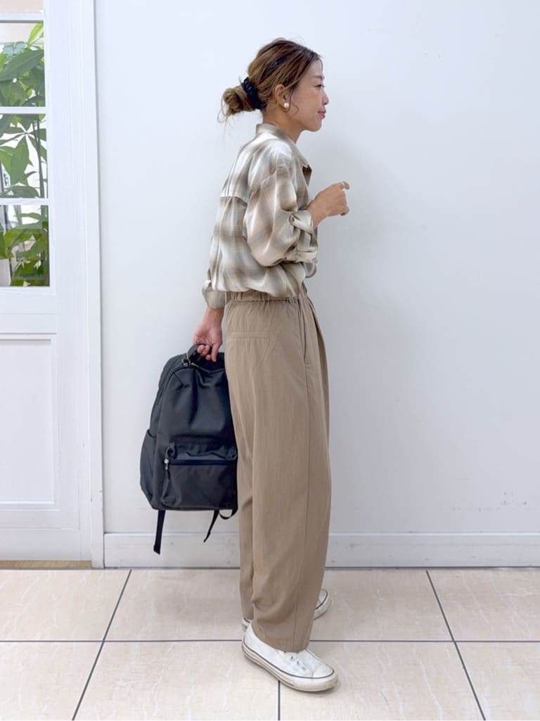 Osawaさんの「Dessin｜【洗える】シアーオンブレーチェックシャツ」を使ったコーディネート