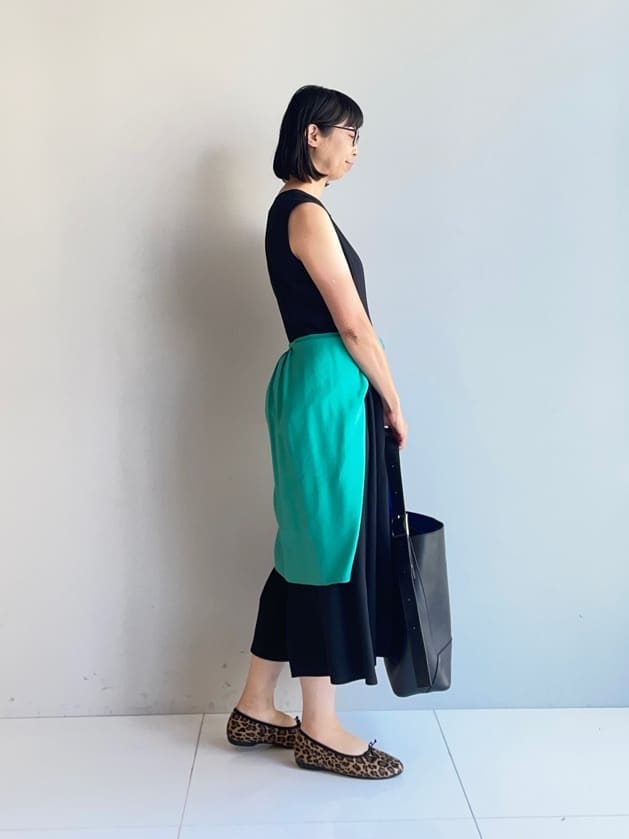murayamaさんの「INDIVI｜【美シルエット】ノースリーブワンピース」を使ったコーディネート