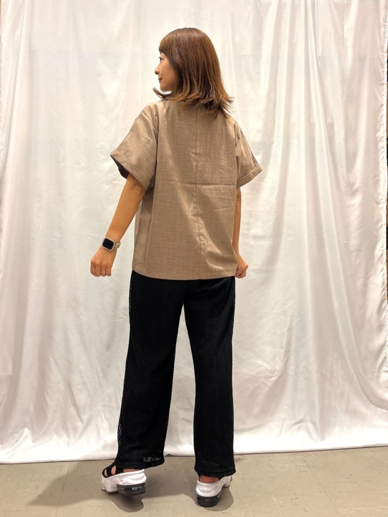 ふくまるさんの「SHOO･LA･RUE｜【S-LL】クロシェ風レースイージーワイドパンツ」を使ったコーディネート