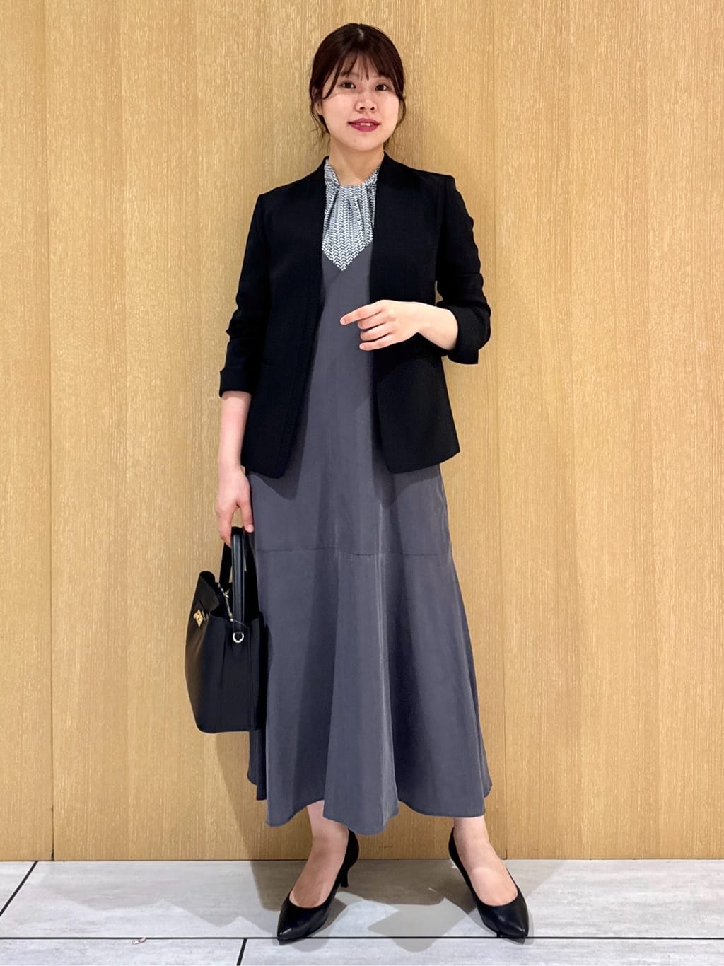 nanaさんの「UNTITLED｜【通勤/オフィス】ジオメ柄ボウタイブラウス」を使ったコーディネート