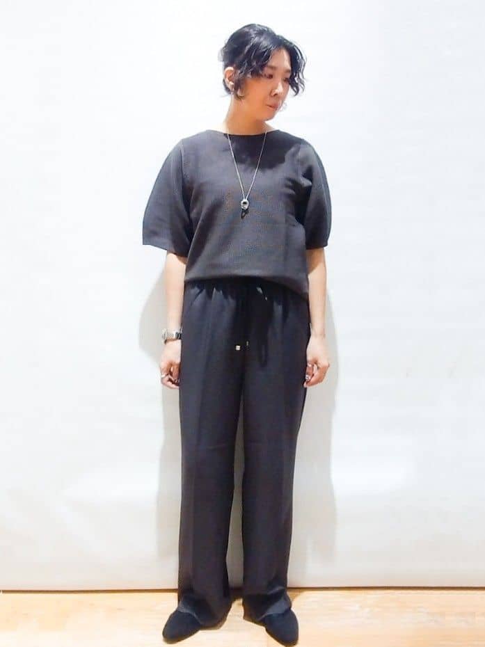 ぽんさんの「OPAQUE.CLIP｜リネンライクダブルジャケット【洗える】」を使ったコーディネート