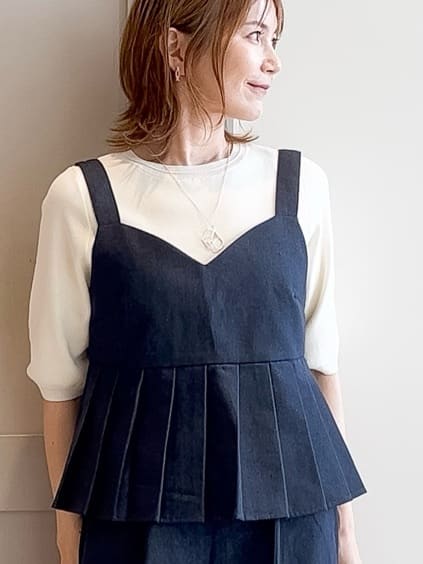 yamakoさんの「grove｜ひんやり多機能・やわらかドライタッチ五分袖プルオーバー」を使ったコーディネート