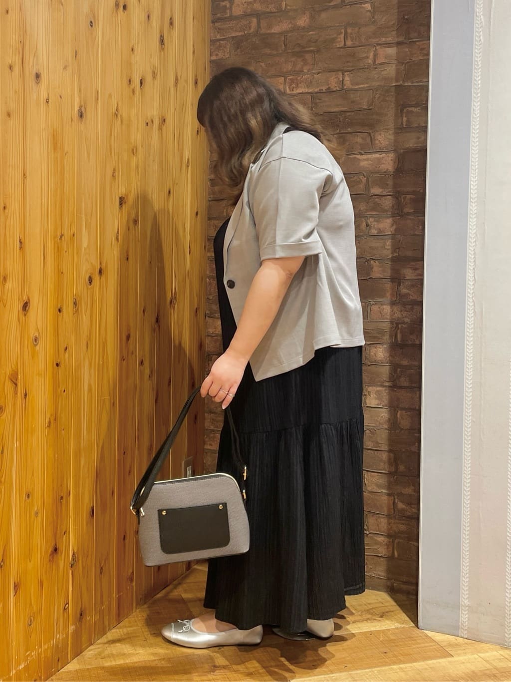 Risaさんの「SHOO･LA･RUE｜【セットアップ可/洗濯後しわになりにくい】5分袖テーラードジャケット」を使ったコーディネート